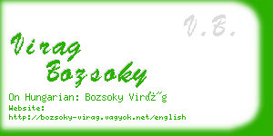 virag bozsoky business card